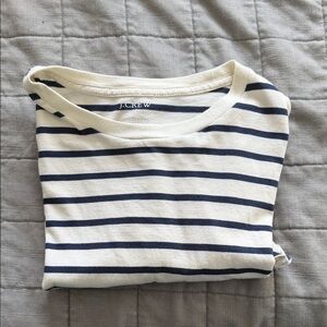 J. Crew Navy and White Striped Tee